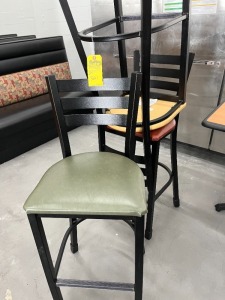 ASSORTED COLOR BAR HEIGHT CHAIRS