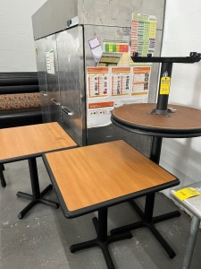 ASSORTED - 2- TOPS / 1- CONVERSATION TABLE / 1- BAR HEIGHT TABLE