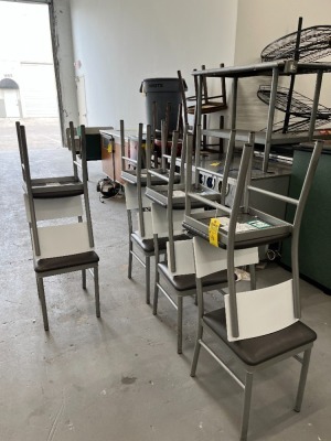 CHAIRS WITH WHITE BACKS