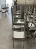 CHAIRS WITH WHITE BACKS