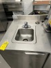 STAINLESS STEEL COUNTER WITH SMALL SINK & FAUCET - 48''W x 30''D x 36''H - 2