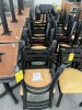 METAL CHAIRS WITH ASSORTED COLOR SEATS