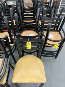 METAL CHAIRS WITH ASSORTED COLOR SEATS