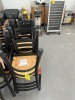 METAL CHAIRS WITH ASSORTED COLOR SEATS