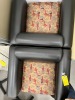BLACK LEATHER-LIKE CHAIRS WITH MULTI-COLOR SEATS - 2