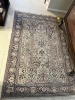 PINK & BLACK ORIENTAL RUG - COUNTRY OF ORIGIN TURKEY - 73''x51''