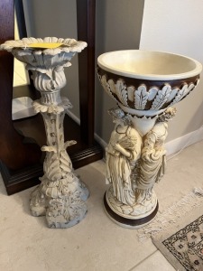 ASSORTED DECOR - CREAM VASE / CANDLE HOLDER