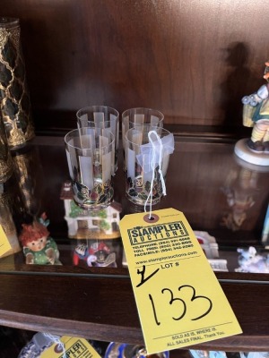 ROSE DECORATED SHOT GLASSES