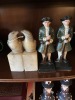 SETS BOOK ENDS - STONE BIRDS / METAL MILITIA MEN