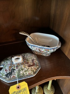 PORTUGUESE COVERED SOUP BOWL WITH SPOON