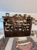 LARGE 3-PIECE GLASS & DARK WOOD CABINET - 115''W x 87''H x 14''D