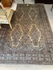 BURGUNDY, PINK & GREEN ORIENTAL RUG - COUNTRY OF ORIGIN TURKEY - 71''x113''
