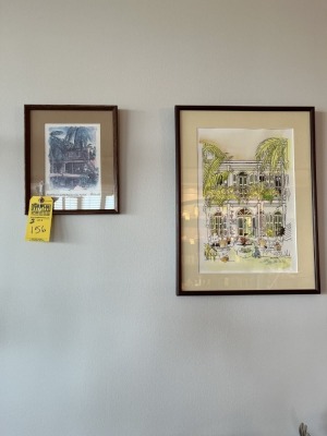FRAMED & MATTED ARTWORK - HEMMINGWAY KEY WEST HOUSE - SIGNED - 1- NUMBERED