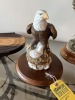 PORCELAIN FIGURINE WITH BASE - EAGLE WITH BABY