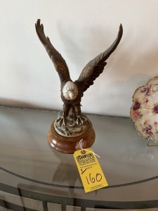 PORCELAIN FIGURINE WITH BASE - EAGLE - by ANDREA