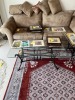 METAL & GLASS TABLES - 1- COFFEE TABLE / 1- END TABLE / 1- RECEIVING TABLE - 2