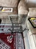 METAL & GLASS TABLES - 1- COFFEE TABLE / 1- END TABLE / 1- RECEIVING TABLE - 3