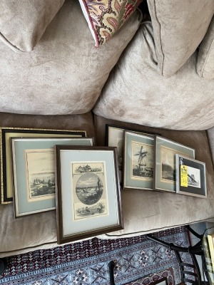 ASSORTED FRAMED ARTWORK - MOSTLY BROOKLYN SCENES