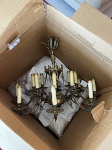 LARGE CHANDELIER WITH CRYSTALS