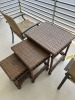 PATIO SET - 2- CHAIRS WITH CUSHIONS / 3- NESTING TABLES