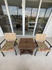 PATIO SET - 2- CHAIRS WITH CUSHIONS / 3- NESTING TABLES - 2
