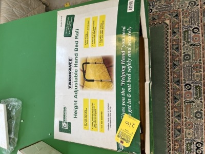 SET OF ADJUSTABLE BED RAILS (IN BOX)