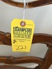 ANTIQUE CHAIRS WITH GOLD FABRIC (SOME LIGHT STAINING) - 3