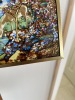 STAINED GLASS-LIKE PICTURE - DEER AT THE STREAM - 2
