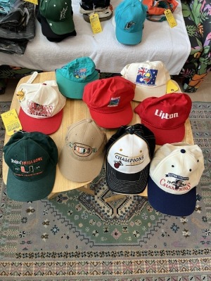 ASSORTED SPORTS HATS - HEAT, PANTHERS, US OPEN, ETC