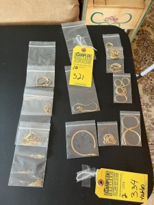 ASSORTED GOLD TONE CHAINS & BRACELETS