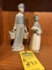 LLADRO FIGURINES - BOY WITH BUCKET / GIRL WITH PIG