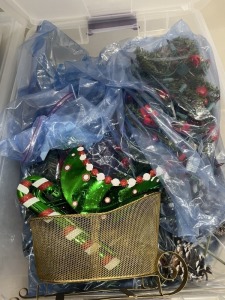 LOT ASSORTED CHRISTMAS TREES & DECOR