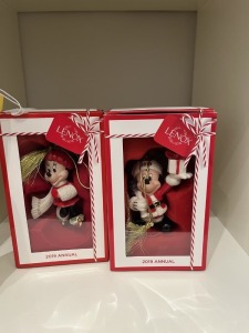 LENOX DISNEY MICKEY & MINNIE ORNAMENTS