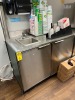 STORAGE CABINET WITH STAINLESS STEEL TOP & FRONT, SMALL SINK & CUP DISPENSER - 4'W x 29''D (LOCATED IN CLEWISTON, FL)