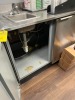 STORAGE CABINET WITH STAINLESS STEEL TOP & FRONT, SMALL SINK & CUP DISPENSER - 4'W x 29''D (LOCATED IN CLEWISTON, FL) - 2
