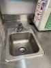 STORAGE CABINET WITH STAINLESS STEEL TOP & FRONT, SMALL SINK & CUP DISPENSER - 4'W x 29''D (LOCATED IN CLEWISTON, FL) - 3