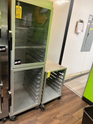 NUVU CLOSED BREAD COOLING RACK ON WHEELS WITH 10 TRAYS (LOCATED IN CLEWISTON, FL)