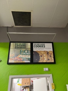 DOUBLE SIGN BOARD WITH LIGHTS (ATTACHED TO WALLS) (LOCATED IN CLEWISTON, FL)