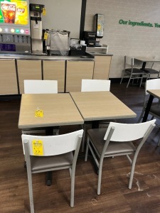 WHITE / BROWN CHAIRS (LOCATED IN CLEWISTON, FL)