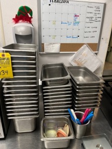 ASSORTED STAINLESS STEEL CONTAINERS (LOCATED IN CLEWISTON, FL)