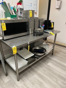 STAINLESS STEEL PREP TABLE - 5'W x 34''D (LOCATED IN CLEWISTON, FL)