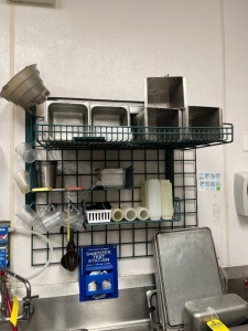 ASSORTED STAINLESS STEEL CONTAINERS (ON RACK) (LOCATED IN CLEWISTON, FL)