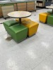 STOOL SEATS - 4- GREEN / 4- YELLOW (LOCATED IN OKEECHOBEE, FL - #34767) - 3