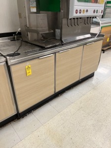 DUKE 3-DOOR DRINK COUNTER WITH STAINLESS STEEL TOP & CARBONATOR - 6'W x 38''D (LOCATED IN OKEECHOBEE, FL - #34767)