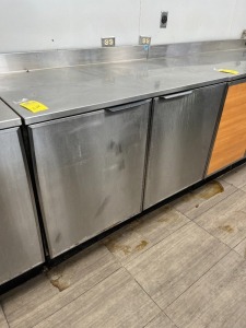 REFRIGERATED COUNTER WITH 2 DOORS & STAINLESS STEEL TOP (LOCATED IN OKEECHOBEE, FL - #7007)