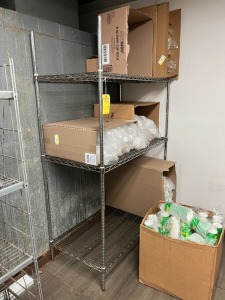 METRO RACK WITH 3 SHELVES (SOME RUST) (LOCATED IN OKEECHOBEE, FL - #7007)