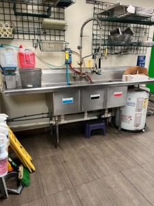 3-COMPARTMENT SINK WITH SINK RITE SYSTEM (LOCATED IN OKEECHOBEE, FL - #7007)