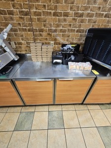 STAINLESS STEEL TABLE WITH 2 DOORS (LOCATED IN CUTLER BAY, FL)