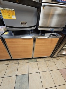 STAINLESS STEEL TABLE WITH 2 DOORS (LOCATED IN CUTLER BAY, FL)