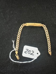 10K GOLD ID BRACELET - ''ANTHONY'' - 5g